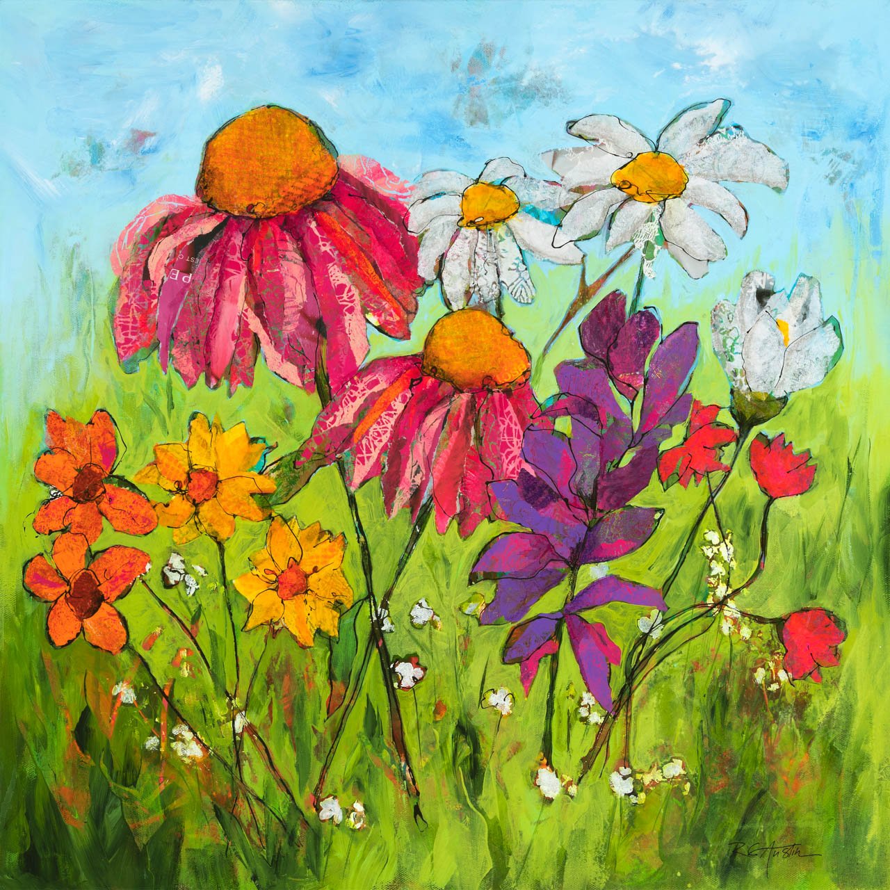 Urban Trail Flowers | 24 x 24